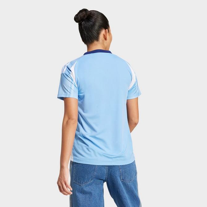 Back Right view of Women's adidas New York City FC 25/26 Home Jersey in Bahia Light Blue Click to zoom