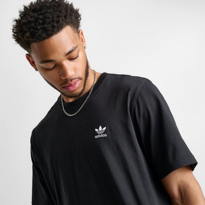 [angle] view of adidas Originals Trefoil Essentials T-Shirt in Black Click to zoom