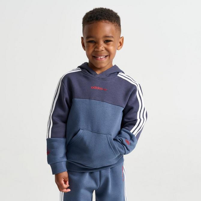 Adidas originals logo overhead hooded tracksuit infant on sale