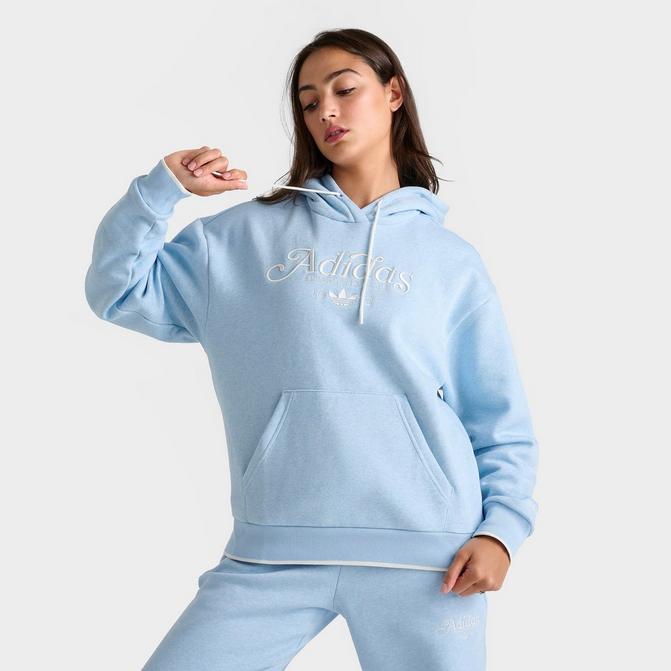 Light blue adidas hoodie womens hotsell