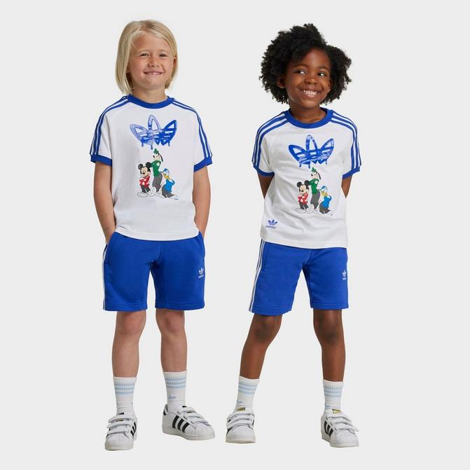 Little Kids adidas Originals x Disney Mickey Mouse T Shirt and Shorts Set Finish Line