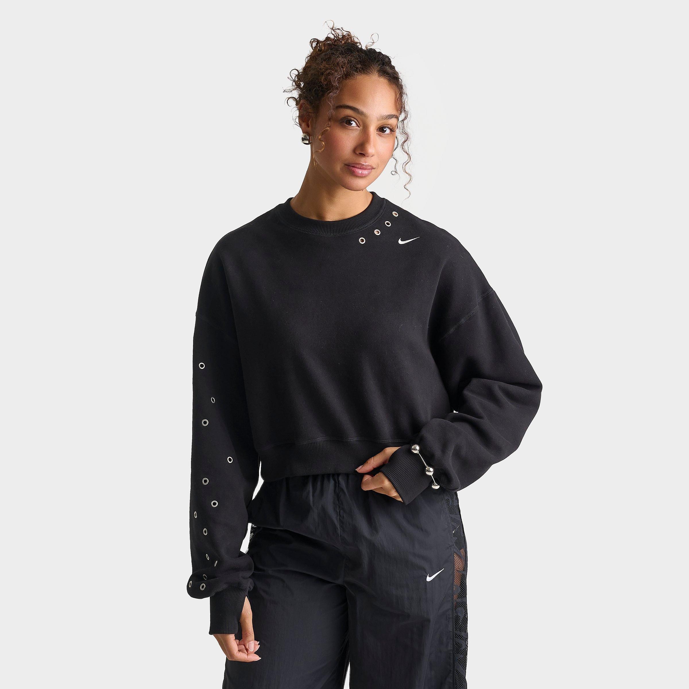 Women's Nike Studio Fleece Medium Weight Grommet Oversized Cropped