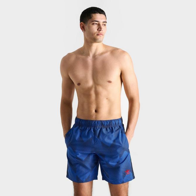 Men s adidas Originals Football Inspired Allover Print Swim Shorts