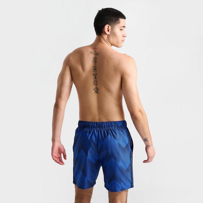 Men s adidas Originals Football Inspired Allover Print Swim Shorts Finish Line