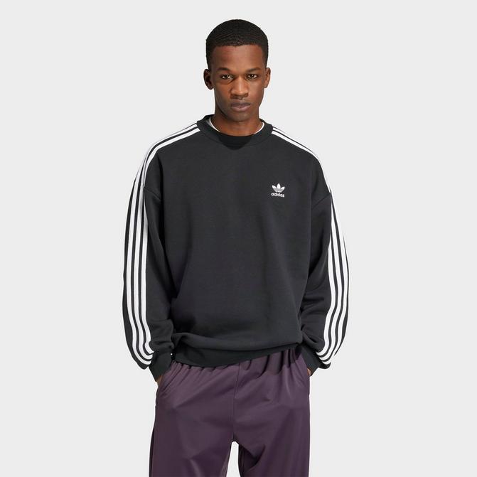 Men s adidas Originals adicolor 3 Stripes Oversized Crewneck Sweatshirt Finish Line