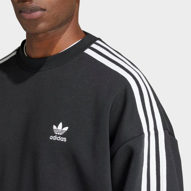 Men s adidas Originals adicolor 3 Stripes Oversized Crewneck Sweatshirt