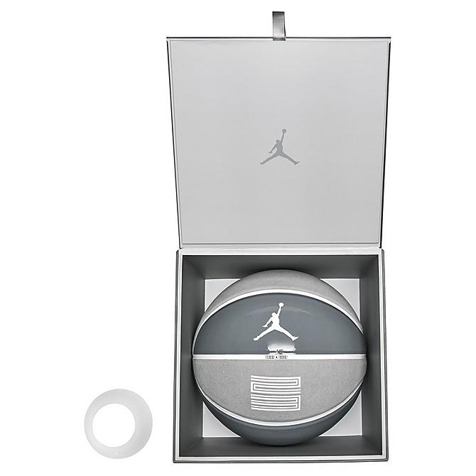 Three Quarter view of Jordan Premium Basketball in Cool Grey Click to zoom
