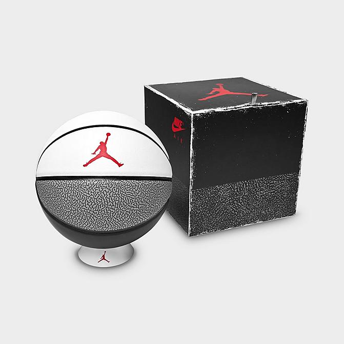 Right view of Jordan Premium Basketball in Black/White/Light Smoke Grey Click to zoom