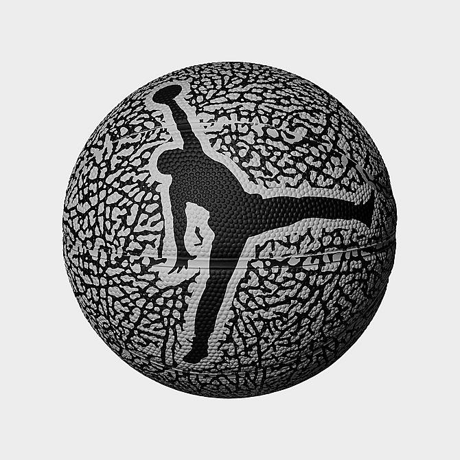 Front view of Jordan Skills Mini Basketball in Black/Elephant Print Click to zoom