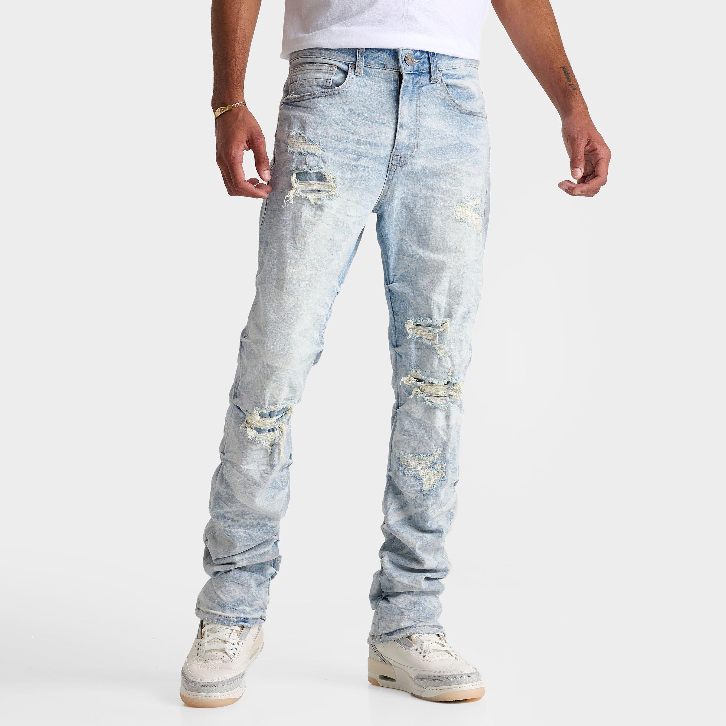 Men's Smoke Rise Distressed Straight Leg Denim Jeans