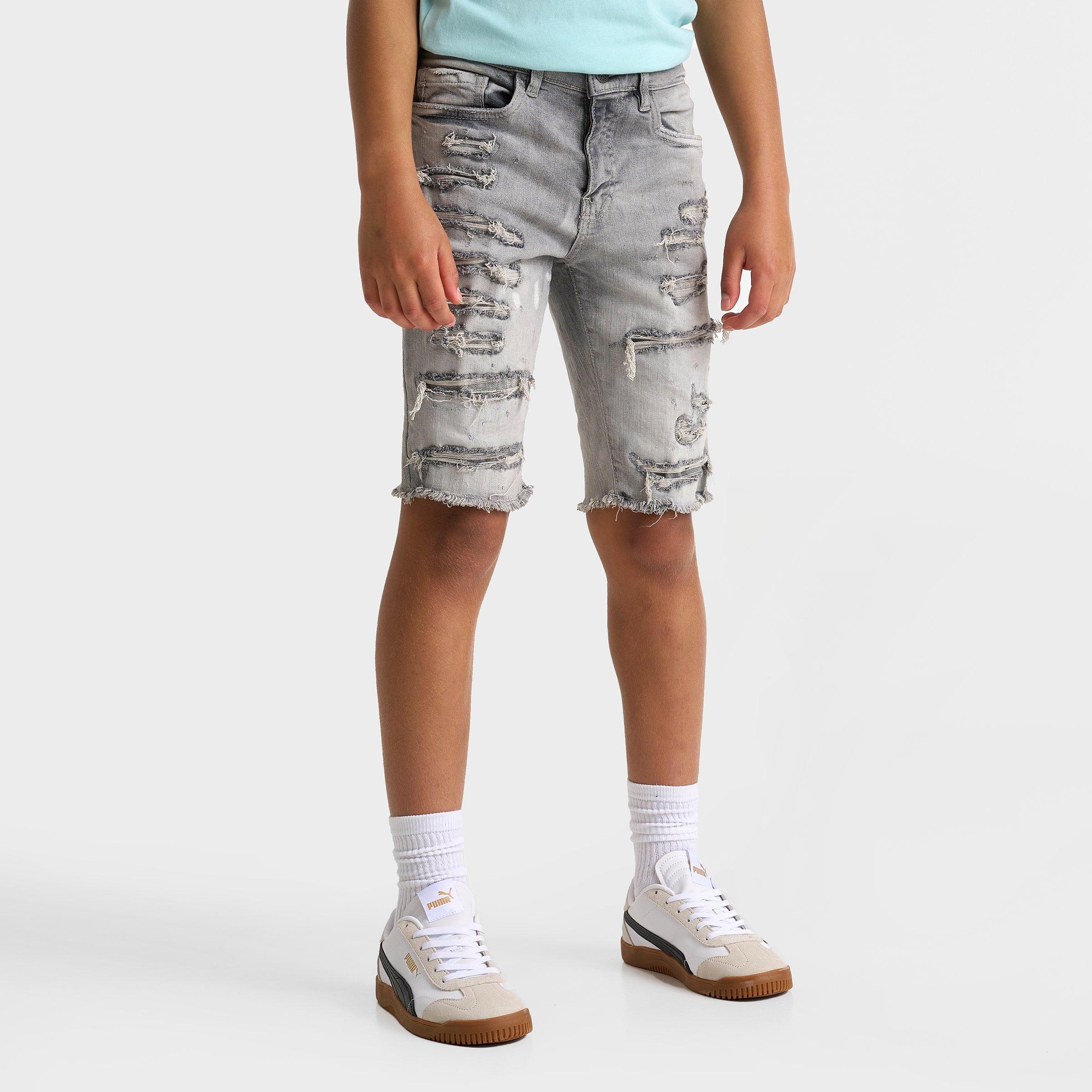 Big Kids' Jordan Craig Ripped Denim Shorts