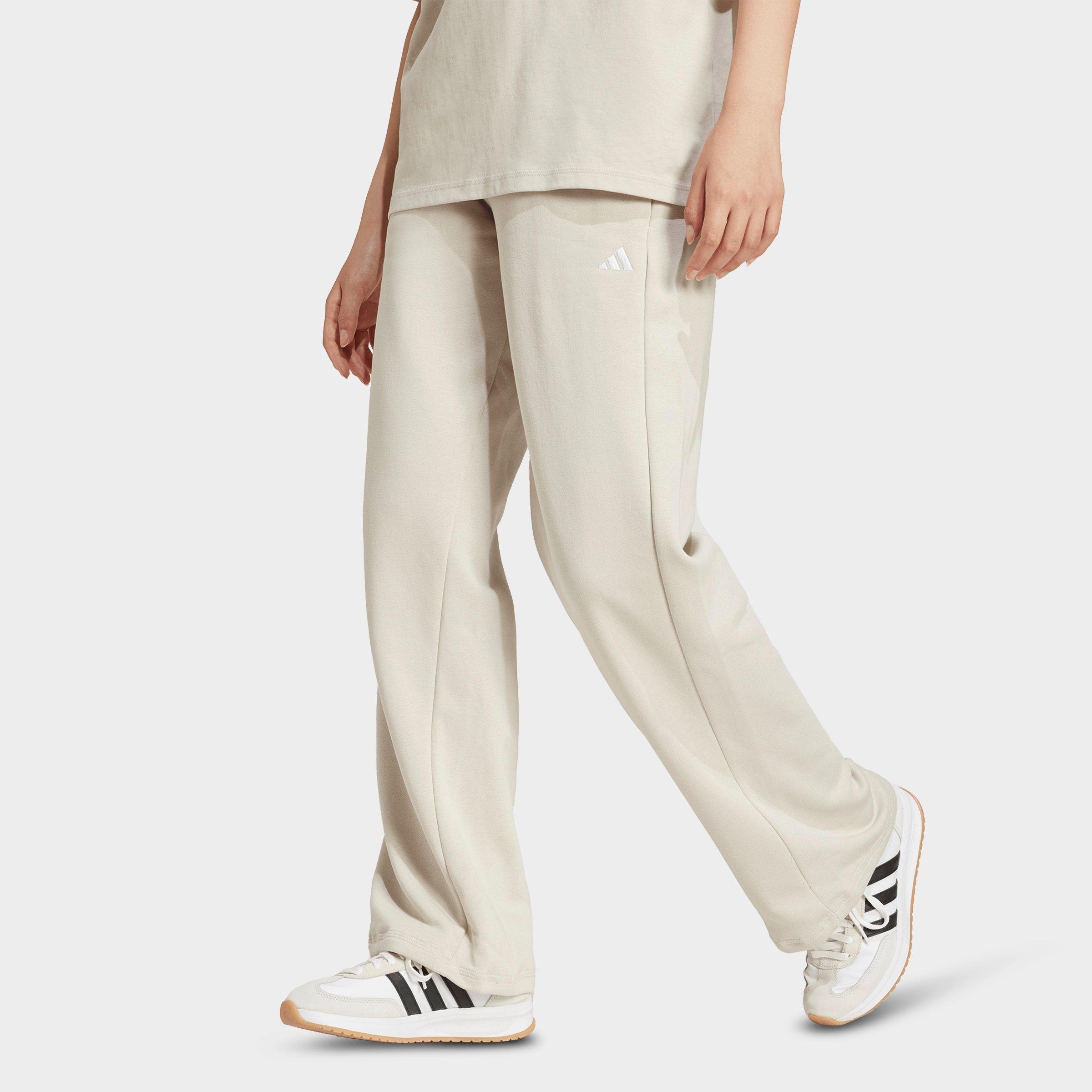 Essentials Side Stripe pants Cream Sサイズ Women's adidas Sportswear Essentials Small Logo Feel Cozy Open-Hem