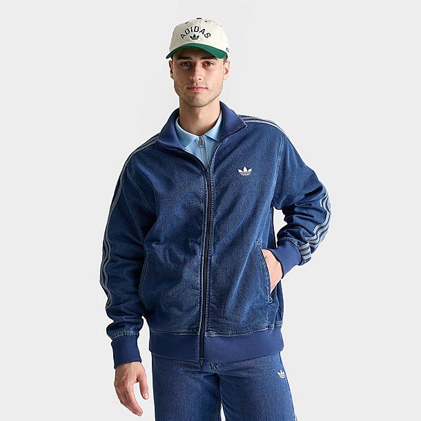 Men's adidas Originals adicolor Firebird Denim Track Top Men's adidas Originals adicolor Firebird Denim Track Top