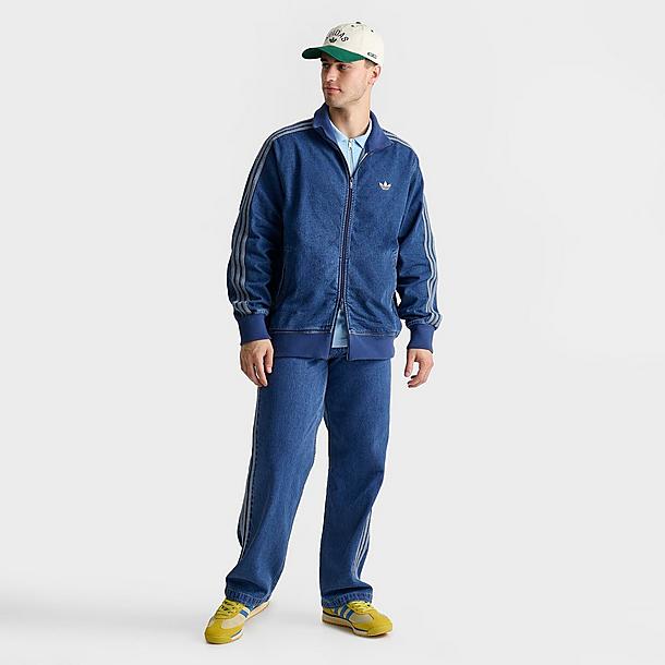 Men's adidas Originals adicolor Firebird Denim Track Top Men's adidas Originals adicolor Firebird Denim Track Top