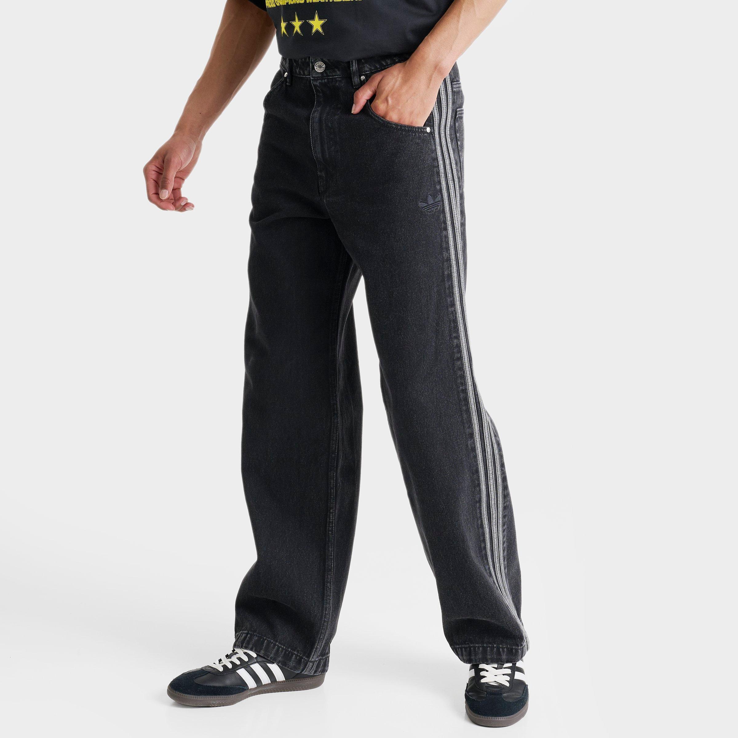 adidas Adicolor Denim Firebird Pants - Black | Free Shipping