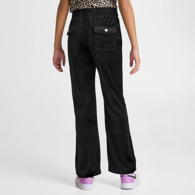 Juicy Couture velour wide leg cargo pants in black (part of a set