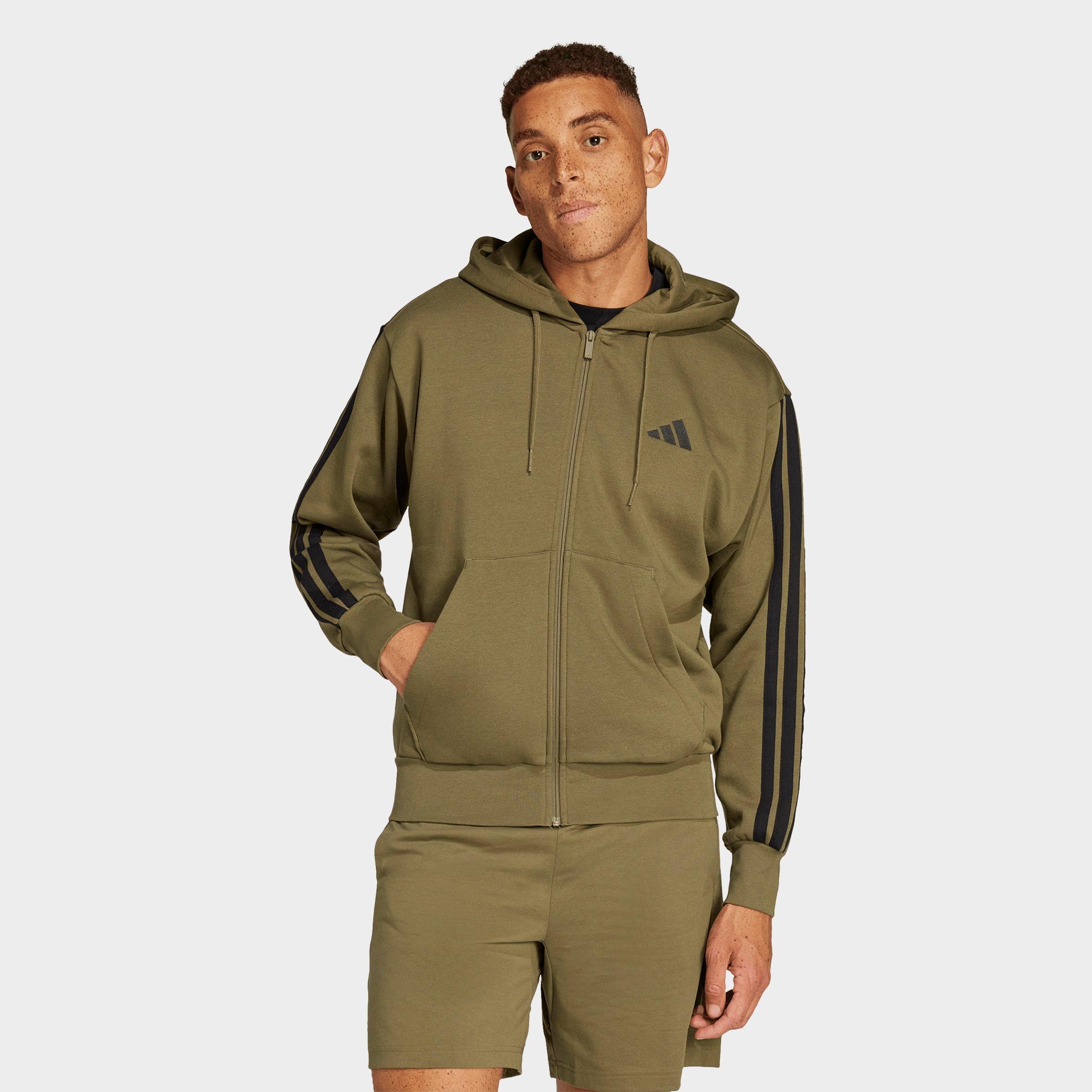 Men's adidas Essentials 3-Stripes Fleece Full-Zip Hoodie | Finish Line