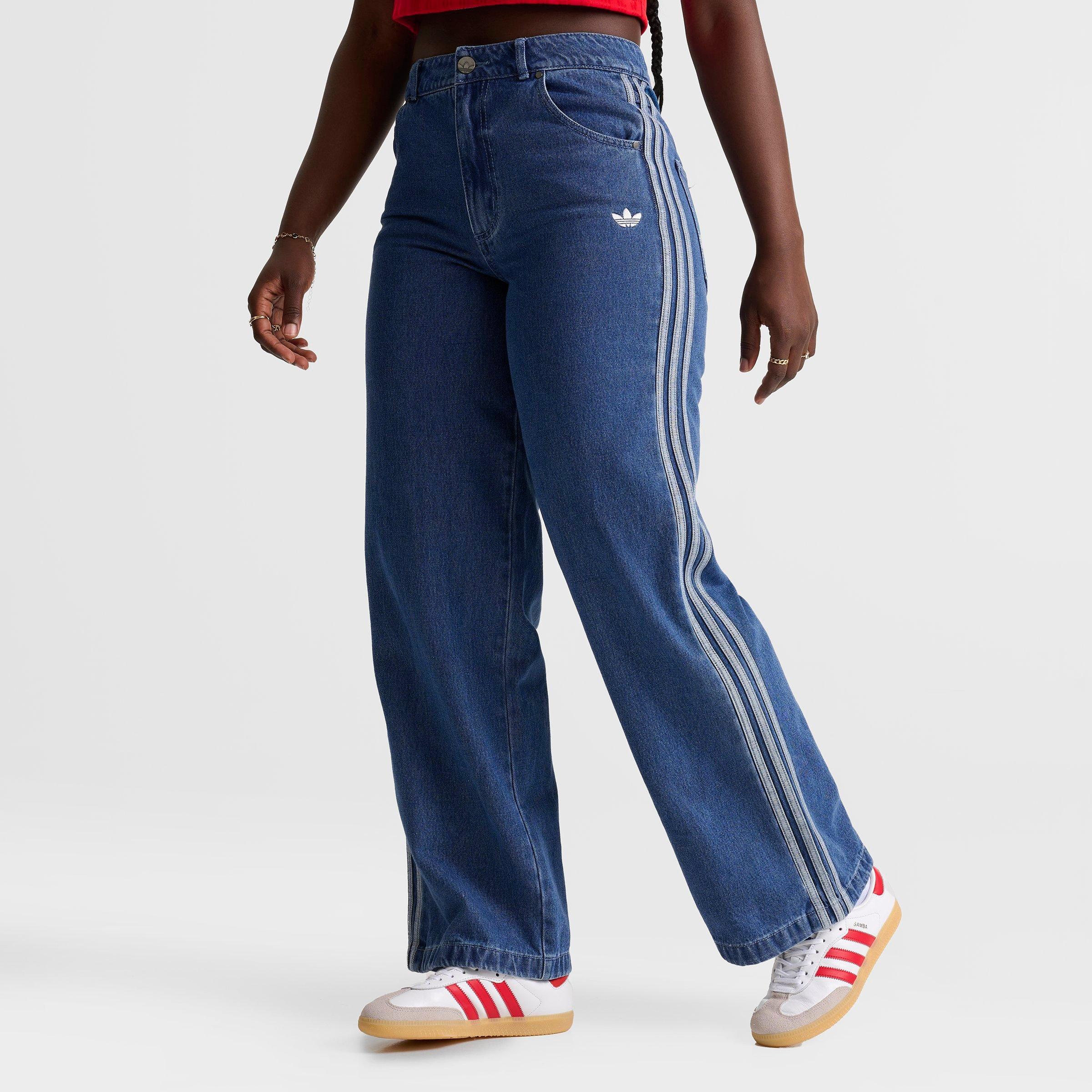 ★adidas originals★W ADICOLOR DENIM 3S TRACK PANTS★追跡可 Women's adidas Originals adicolor 3-Stripes Denim Track