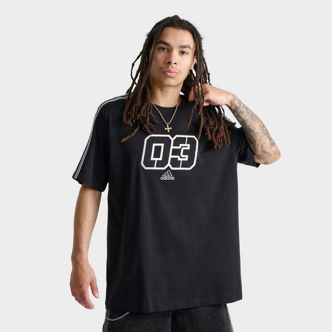 [angle] view of Men's adidas Originals 03 Graphic T-Shirt in Black Click to zoom