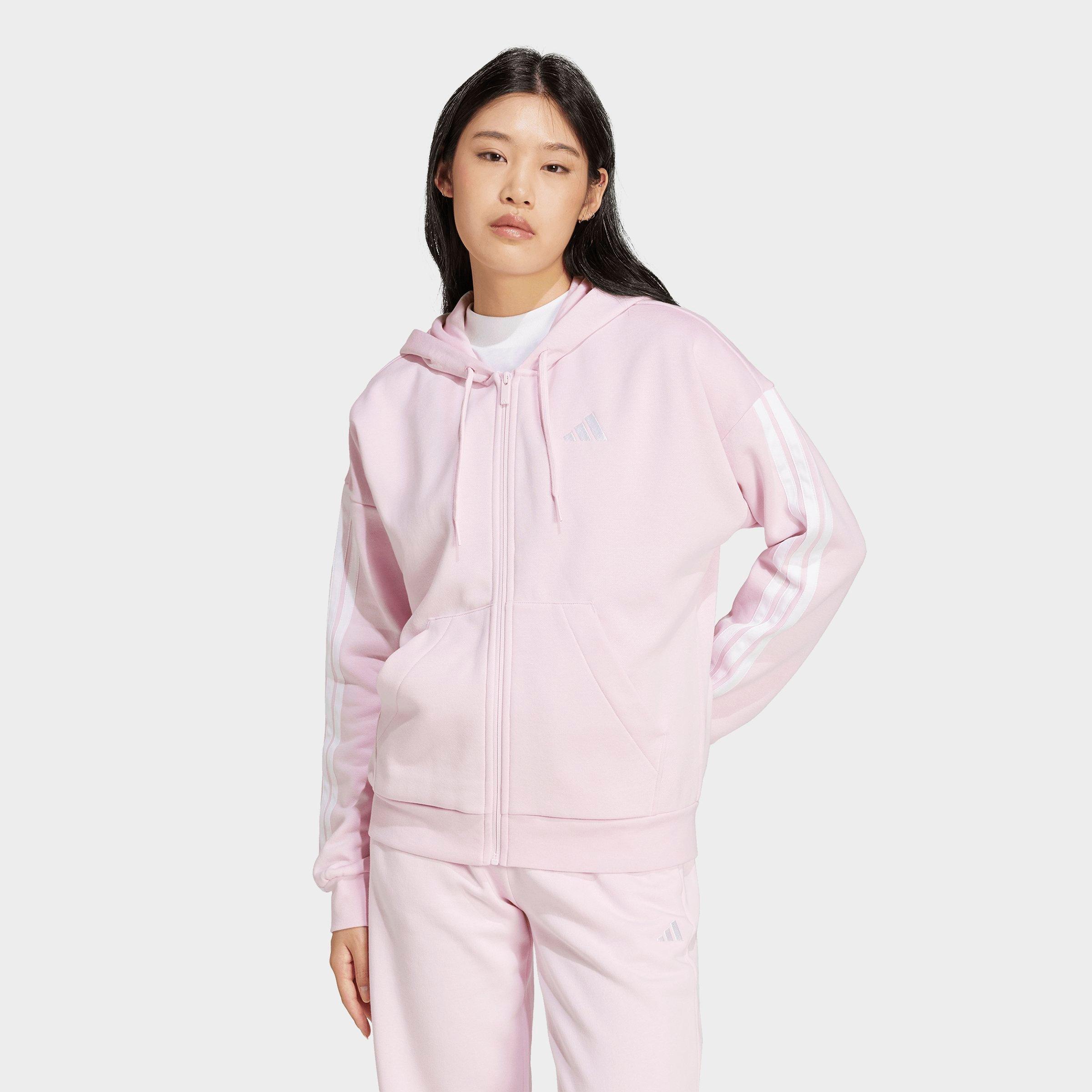 Women's adidas Essentials 3-Stripes Fleece Full-Zip Hoodie