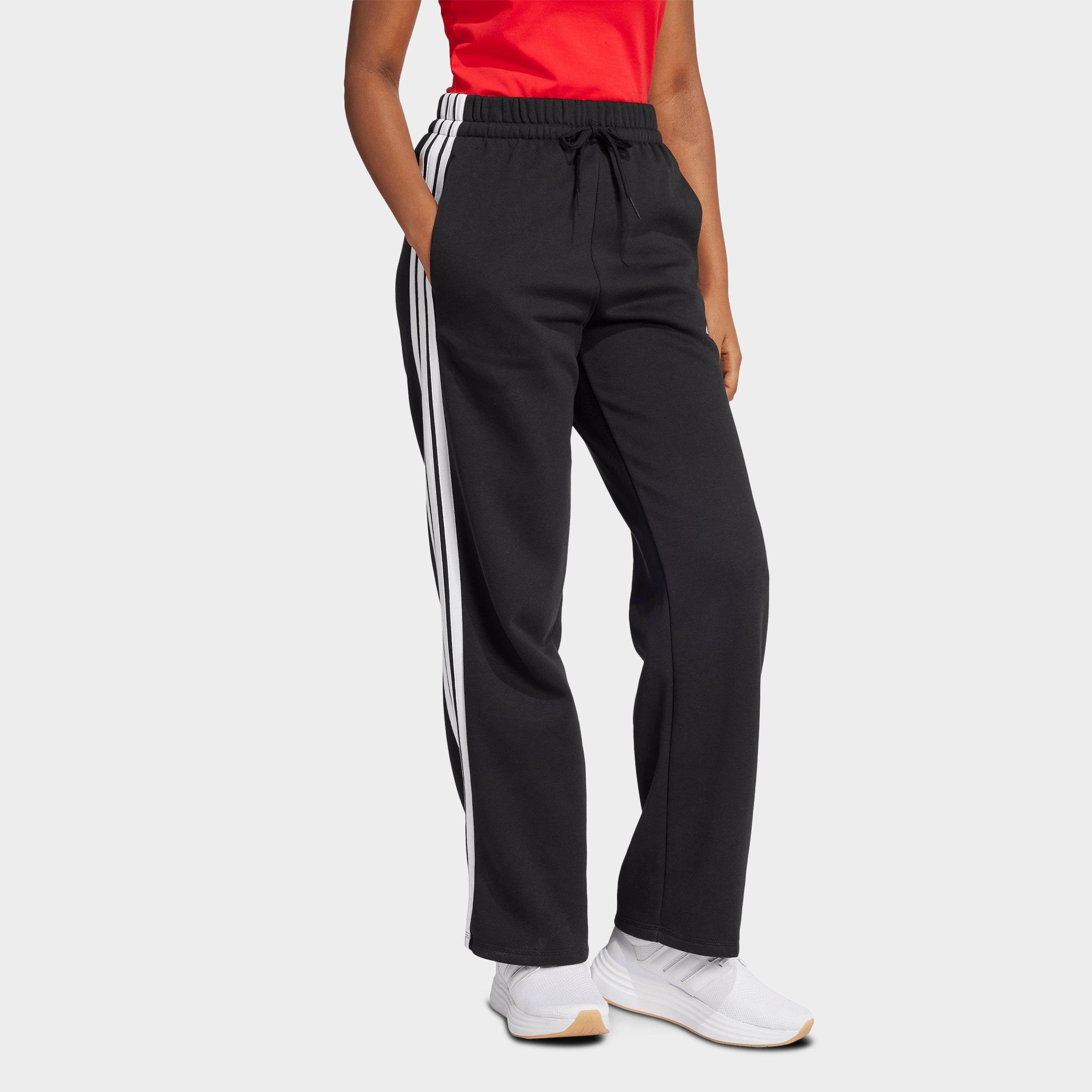 Women's adidas Essentials 3-Stripes Fleece Open Hem Pants