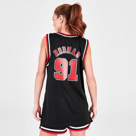 Mitchell & Ness x NBA Chicago Bulls Big Face 5.0 Black & RedBasketball Jersey