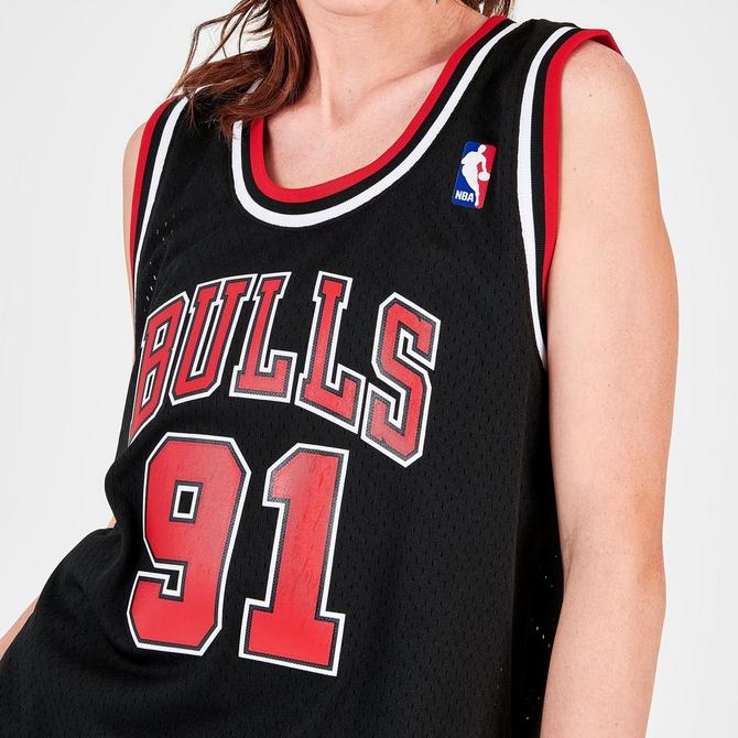 Chicago Bulls Dennis Rodman 1997-98 Hardwood Classics Alernate Swingman  Jersey - Black - Youth