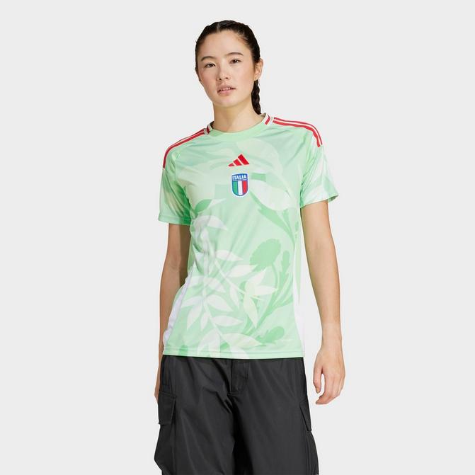 [angle] view of Women's adidas Italy 2025 Away Jersey in Glory Mint Click to zoom