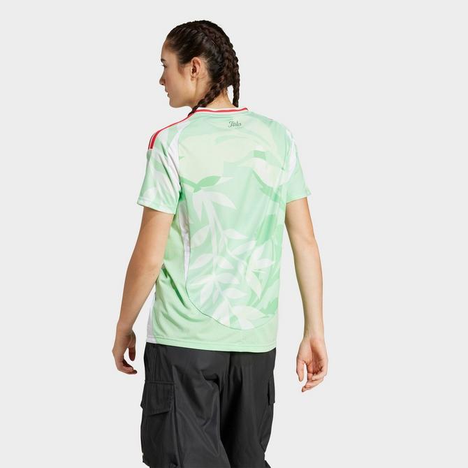 [angle] view of Women's adidas Italy 2025 Away Jersey in Glory Mint Click to zoom