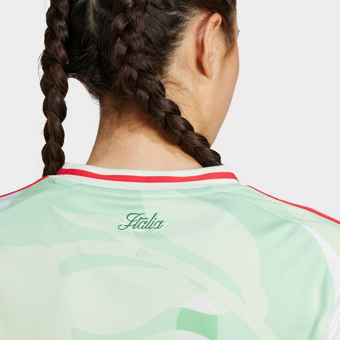 [angle] view of Women's adidas Italy 2025 Away Jersey in Glory Mint Click to zoom