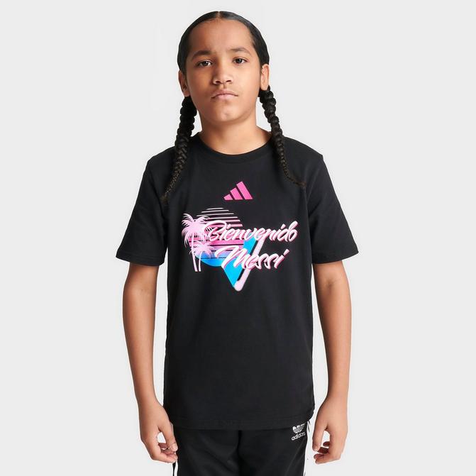 Girls black adidas t shirt deals