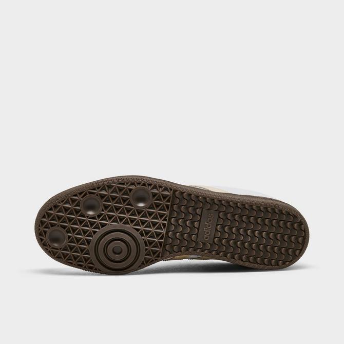 Bottom view of Women's adidas Originals Samba OG Casual Shoes in White/Sand Strata/Off White Click to zoom