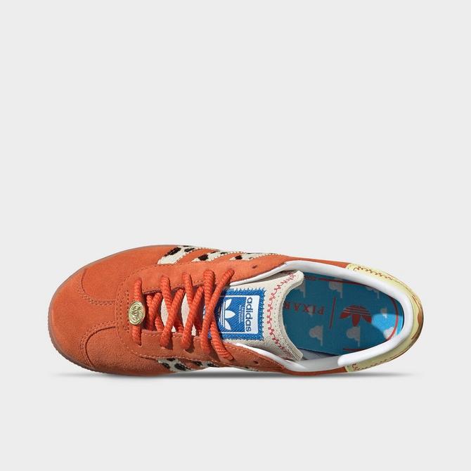Back view of Big Kids' adidas Originals x Toy Story Gazelle R Casual Shoes in Orange/White/Gum Click to zoom