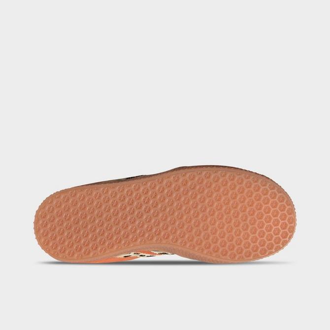 Bottom view of Little Kids' adidas Originals x Toy Story Gazelle Casual Shoes in Orange/White/Gum Click to zoom