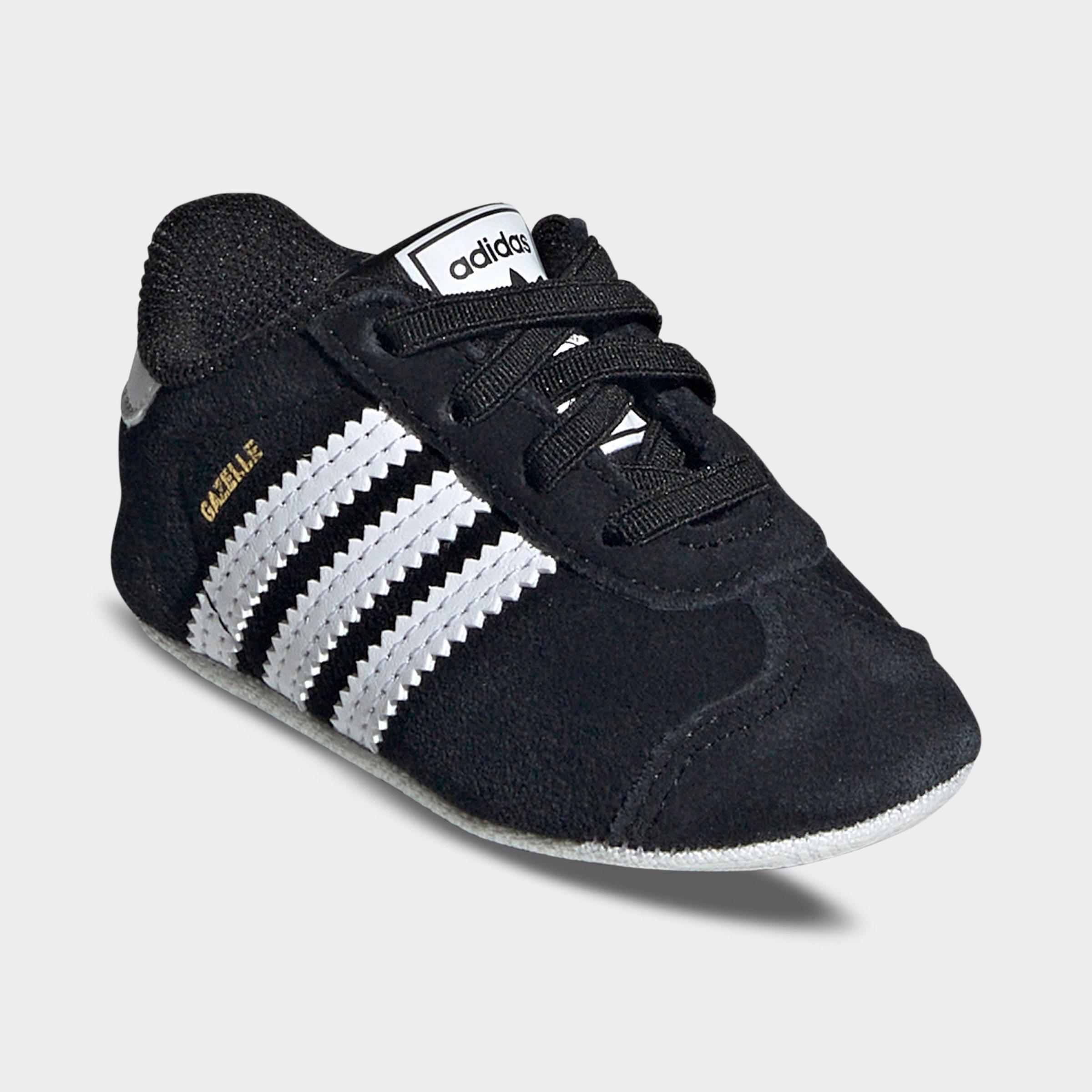 adidas Boys Originals Gazelle Crib - Shoes White/Black/White Size 04.0