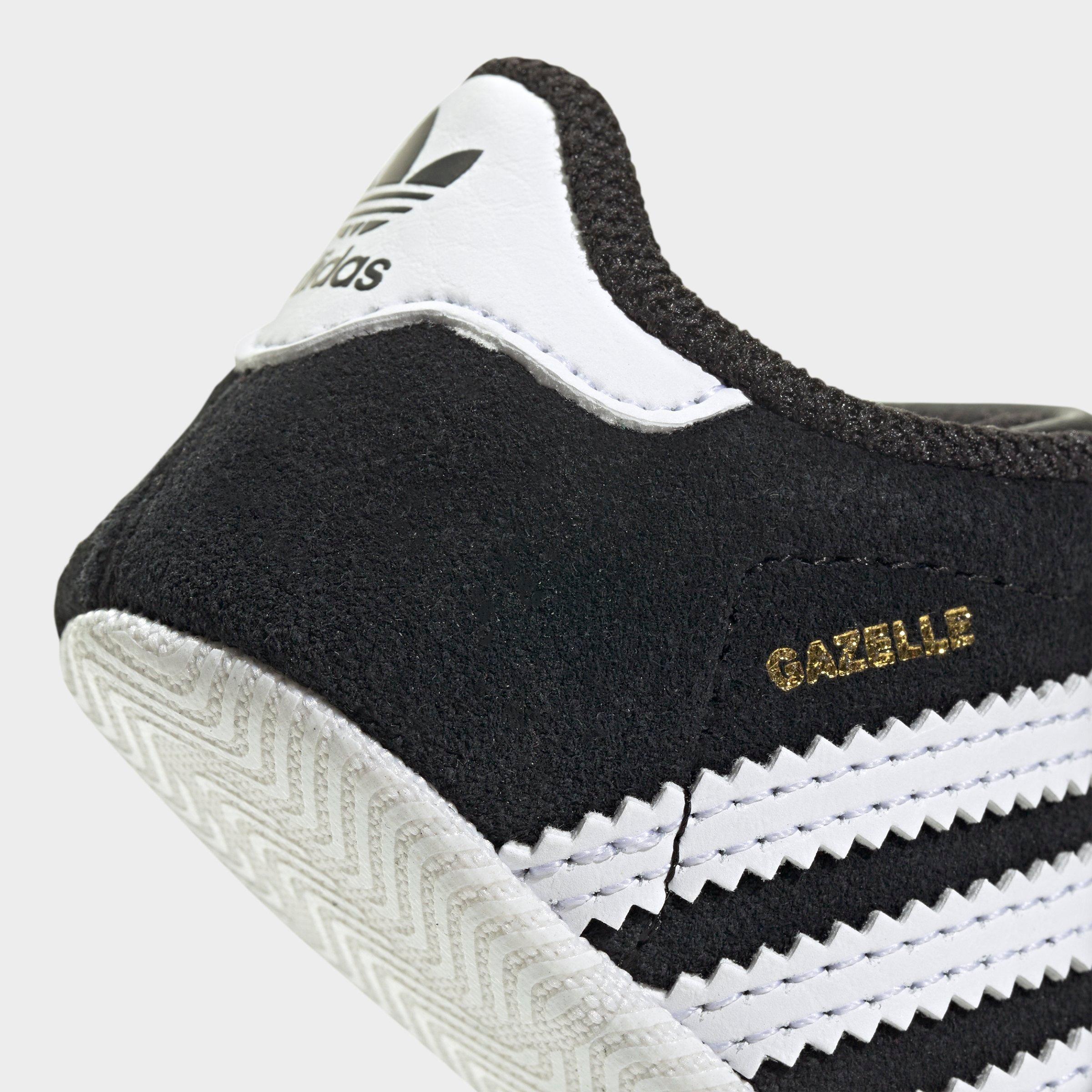 adidas Boys Originals Gazelle Crib - Shoes White/Black/White Size 04.0