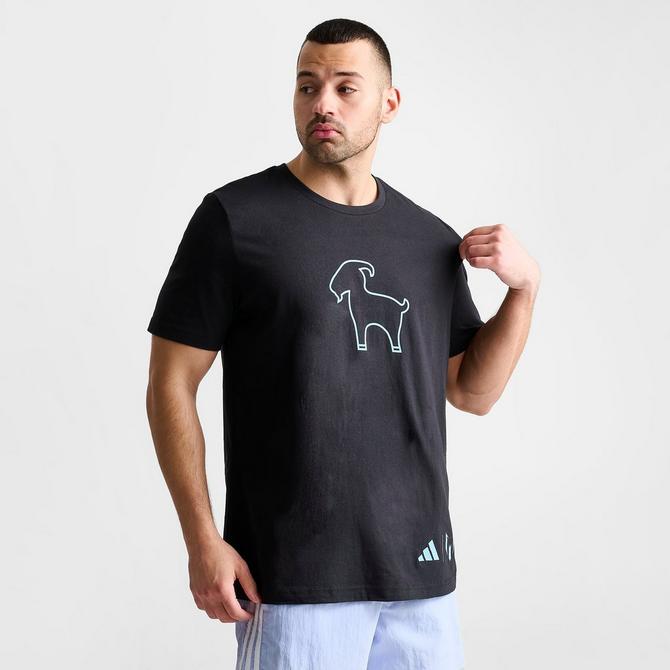 Men\'s adidas Soccer Line Simple Finish Lionel Goat T-Shirt| Graphic Messi