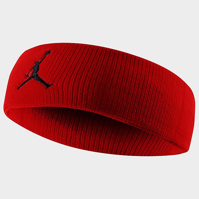 Front view of Jordan Jumpman Athletic Headband in Red/Black Click to zoom