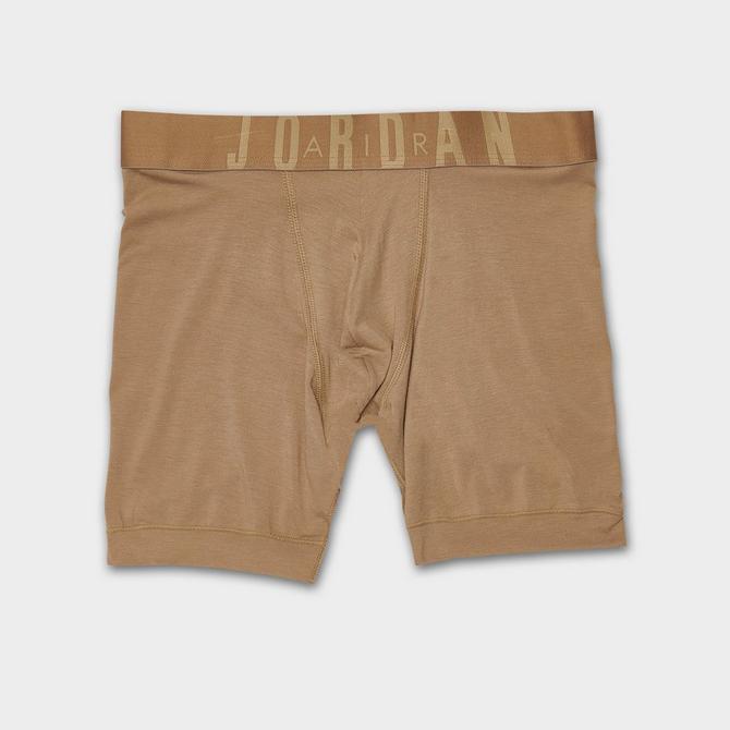 Three Quarter view of Men's Jordan Flight Modal Boxer Briefs (3-Pack) in Brown/Tan/Sail Click to zoom