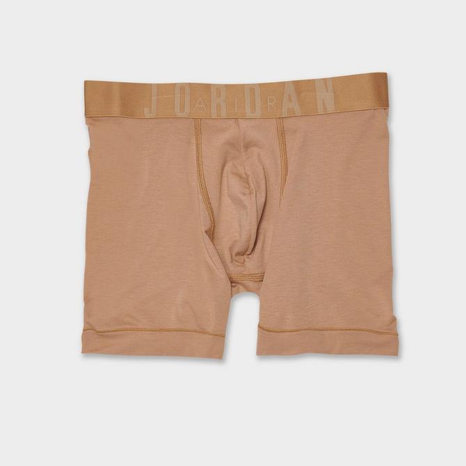 Front view of Men's Jordan Flight Modal Boxer Briefs (3-Pack) in Brown/Tan/Sail Click to zoom