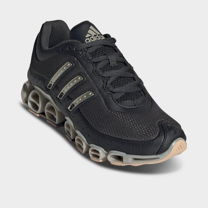 Three Quarter view of Women's adidas Originals Megaride Casual Shoes in Carbon/Halo Blush/Champagne Metallic Click to zoom