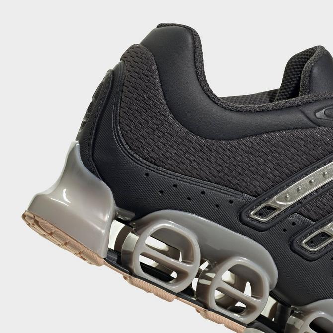 Front view of Women's adidas Originals Megaride Casual Shoes in Carbon/Halo Blush/Champagne Metallic Click to zoom
