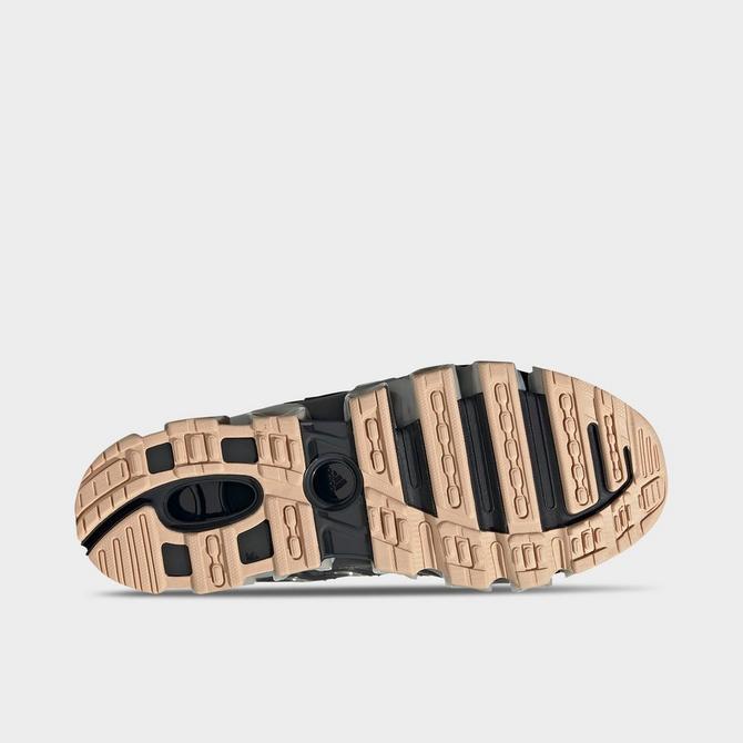 Bottom view of Women's adidas Originals Megaride Casual Shoes in Carbon/Halo Blush/Champagne Metallic Click to zoom