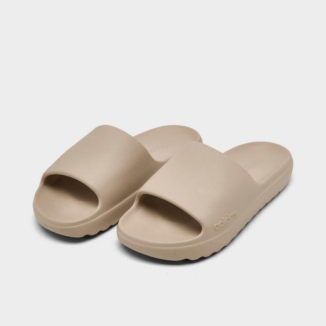 Three Quarter view of Women's adidas adilette Lumia Slide Sandals in Clay Brown/Clay Brown/Clay Brown Click to zoom