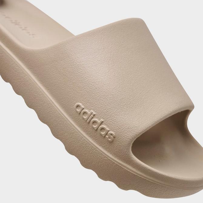 Front view of Women's adidas adilette Lumia Slide Sandals in Clay Brown/Clay Brown/Clay Brown Click to zoom