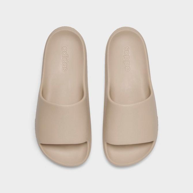 Back view of Women's adidas adilette Lumia Slide Sandals in Clay Brown/Clay Brown/Clay Brown Click to zoom