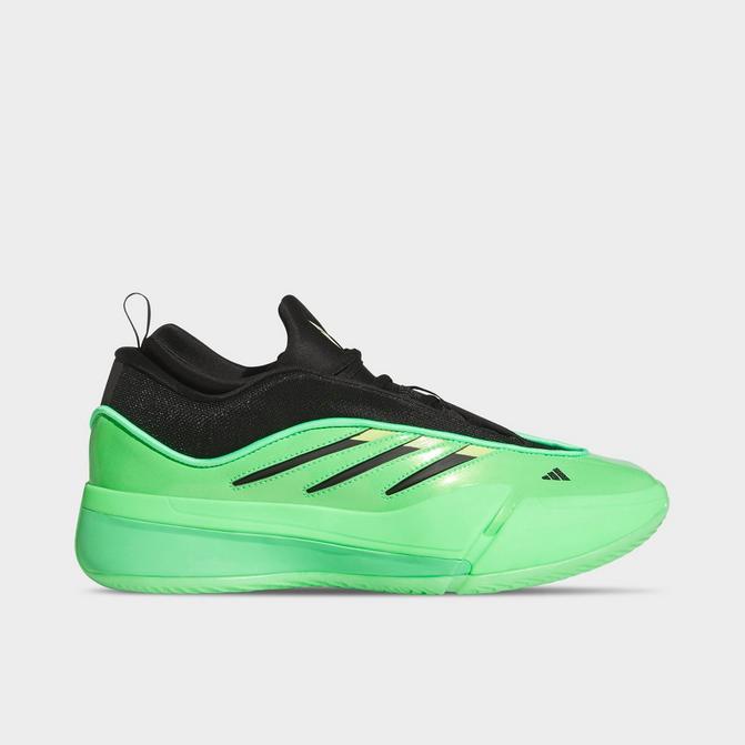 Right view of adidas Dame 9 Basketball Shoes in Screaming Green/Black/Pulse Lime Click to zoom