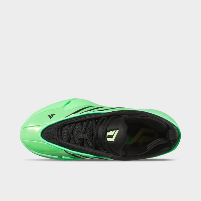 Back view of adidas Dame 9 Basketball Shoes in Screaming Green/Black/Pulse Lime Click to zoom