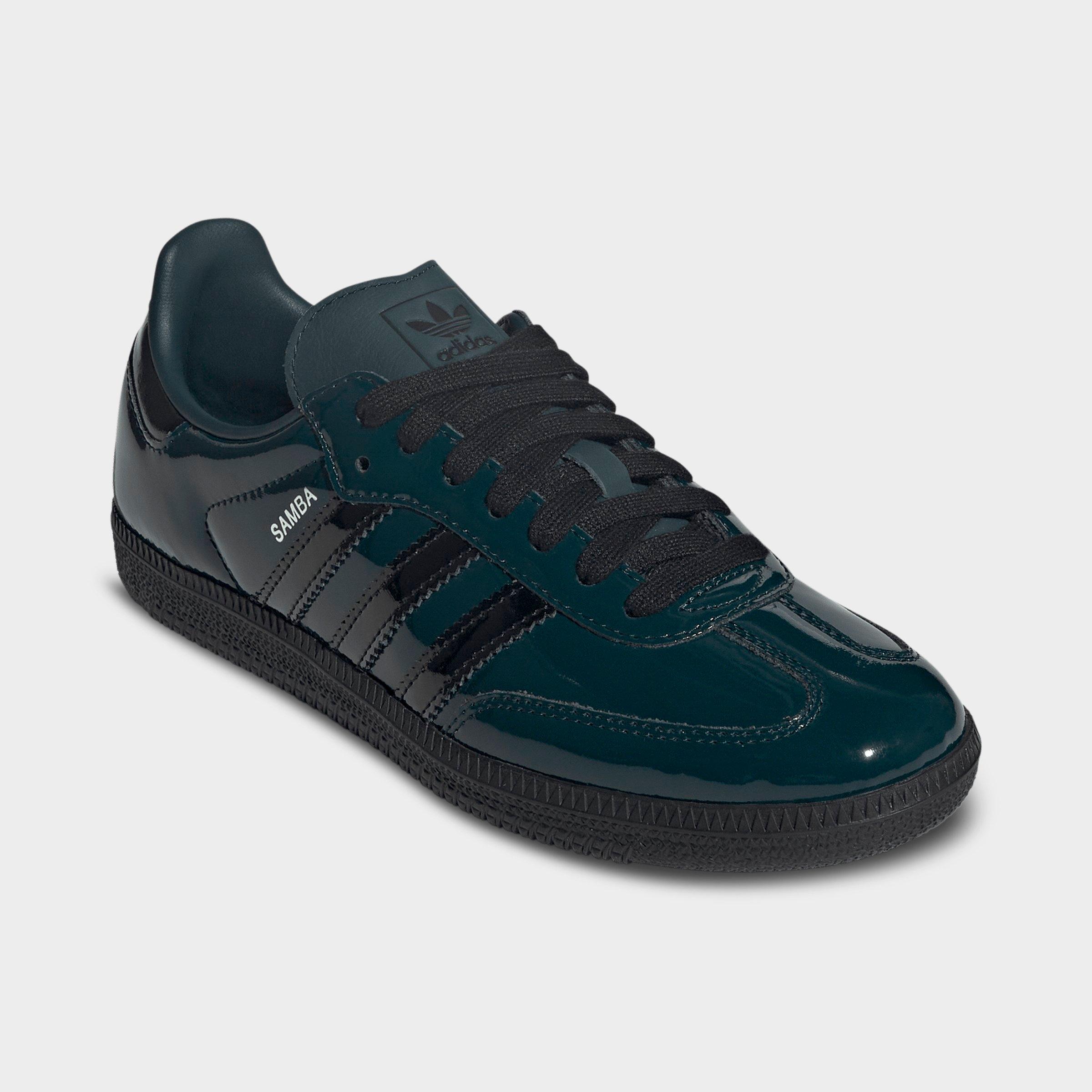 adidas gazelle silver green womens Adidas Falcon Women's Shoes Core Black Patent Leather/Collegiate Purpl