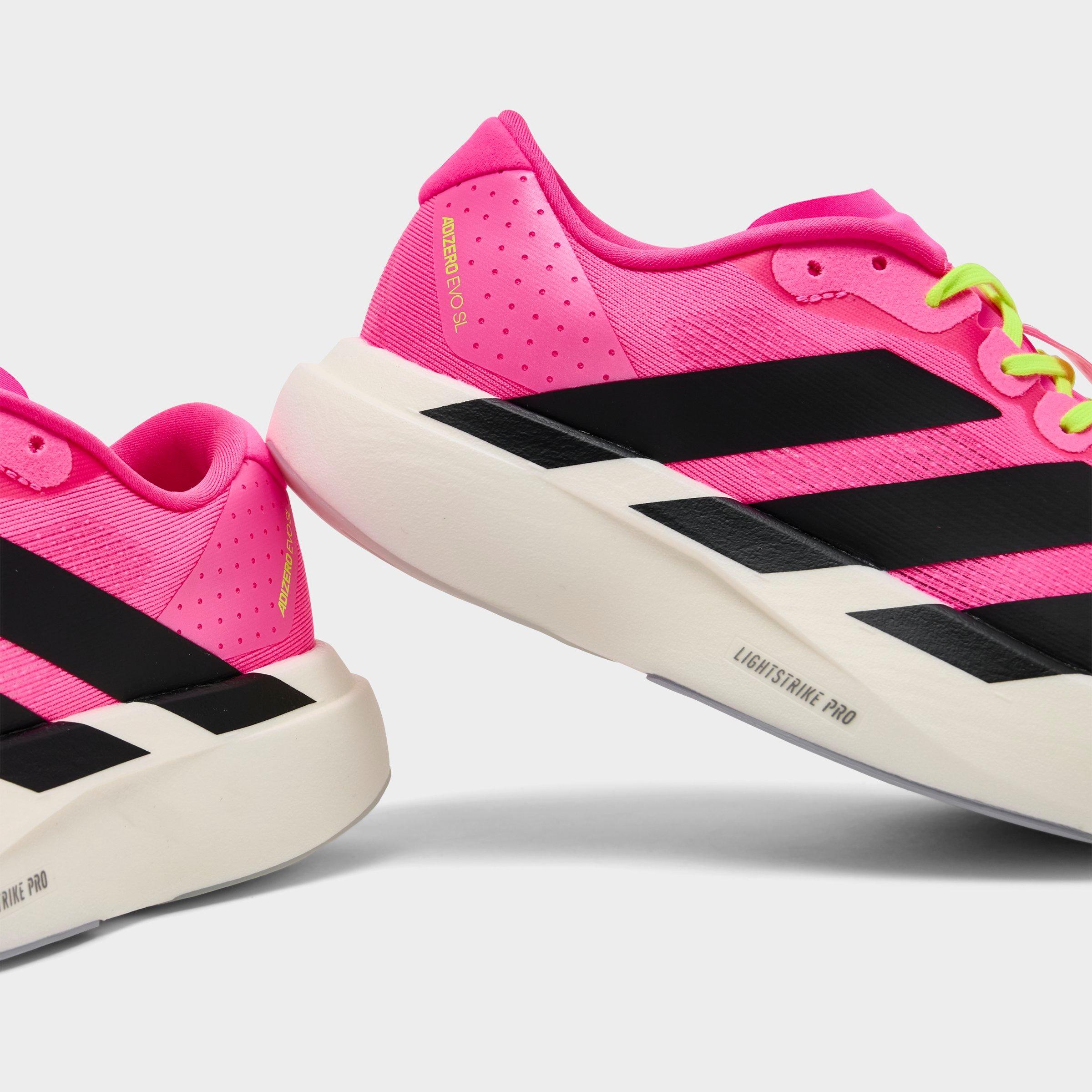 adidas gazelle silver green womens Women's Adidas Adizero EVO SL Woven Running Shoes :Shock Pink